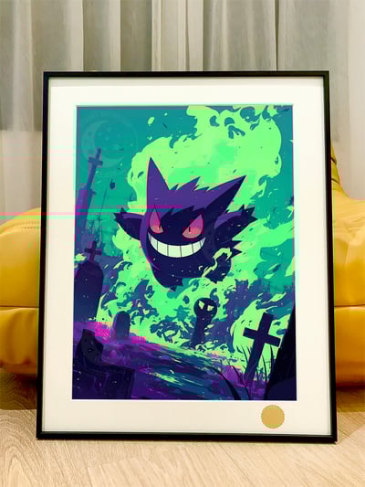 【週邊】星空工作室－寶可夢 幽靈耿鬼 裝飾畫1
