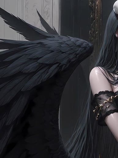 【週邊】巴洛克－Overlord 黑衣雅兒貝德 裝飾畫&冰箱貼2