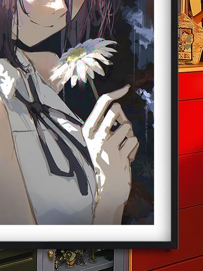 【週邊】巴洛克-雛菊蕾塞 電鋸人鏈鋸人瑪奇瑪電次Reze波姆Bomb炸彈惡魔動畫裝飾畫 冰箱貼4