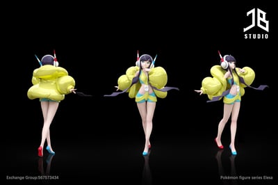 【寶可夢】精寶工作室 JB Studio-人物系列 雷文道館館主 小菊兒&電飛鼠2