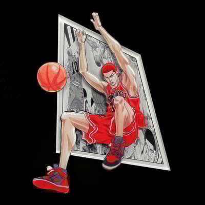 【週邊】萌萌匠-灌籃高手冰箱貼 3D立體湘北五虎磁貼12