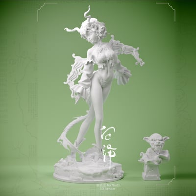 【原創授權】明岩北 MYNorth-山海 白澤（白模）1