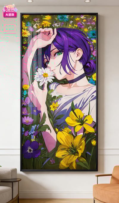 【週邊】阿喵畫社－電鋸人 雛菊 花海蕾塞 大竪款 裝飾畫5