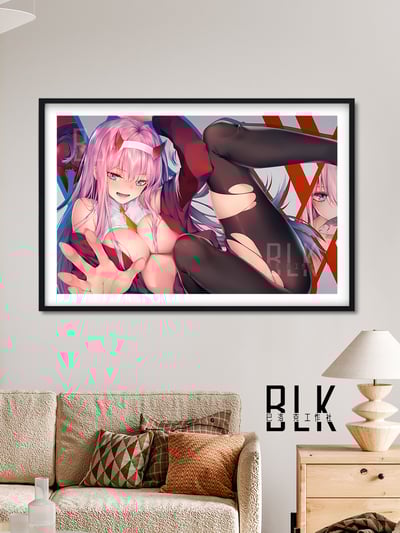 【週邊】巴洛克－DARLING in the FRANXX 黑絲零二 裝飾畫&冰箱貼4