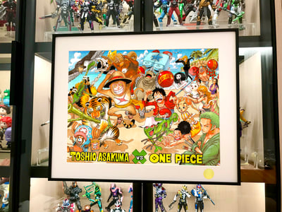 【週邊】星空工作室-草帽團動物園 海賊王op路飛娜美索隆動畫二次元裝飾畫1