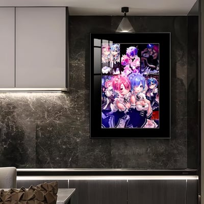 【週邊】橘子工作室－Re:從零開始的異世界生活 蕾姆 拉姆 切片海報 裝飾畫4