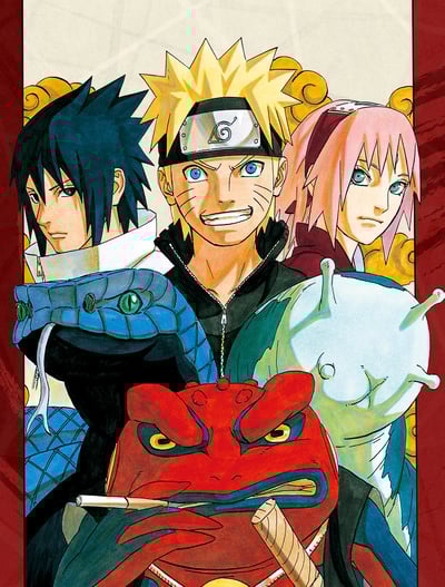 【週邊】H2工作室－火影忍者三人组 裝飾畫3