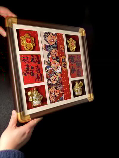 【週邊】千鳥社-福祿壽喜財新年禮物財神門神裝飾畫2