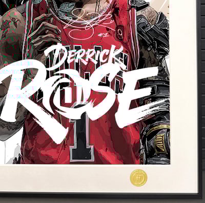 【週邊】H2工作室-風城玫瑰 德里克羅斯NBA芝加哥公牛隊羅斯裝飾畫4