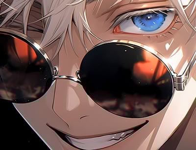 【週邊】巴洛克－咒術迴戰 微笑五條悟 裝飾畫&冰箱貼2