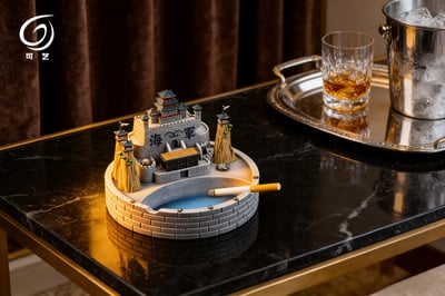 【海賊王】可藝模玩－馬林福特 海軍本部 創意擺件 煙灰缸（海外現貨）1