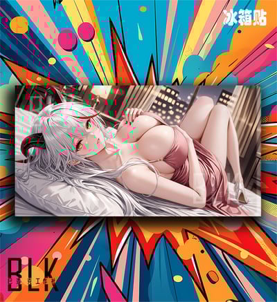 【週邊】巴洛克－碧藍航線 躺姿 埃吉爾 裝飾畫&冰箱貼5