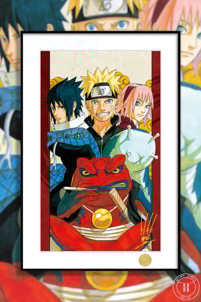 【週邊】H2工作室－火影忍者三人组 裝飾畫1