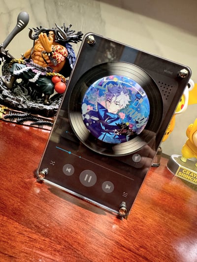 【週邊】萌萌匠-NFC亞克力音樂旋轉唱片吧唧託我推谷美3