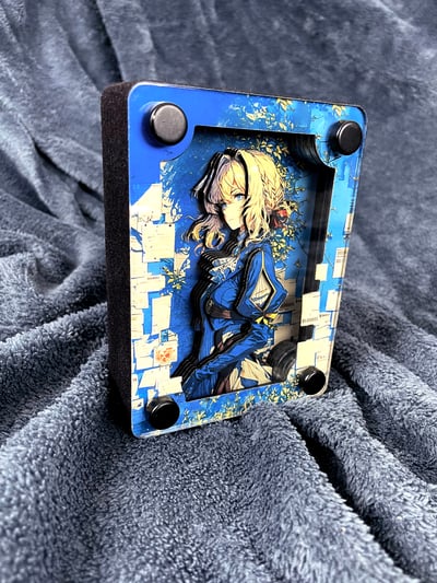 【週邊】千鳥社-紫羅蘭永恆花園薇爾莉特伊芙加登立體卡磚擺台裝飾畫4