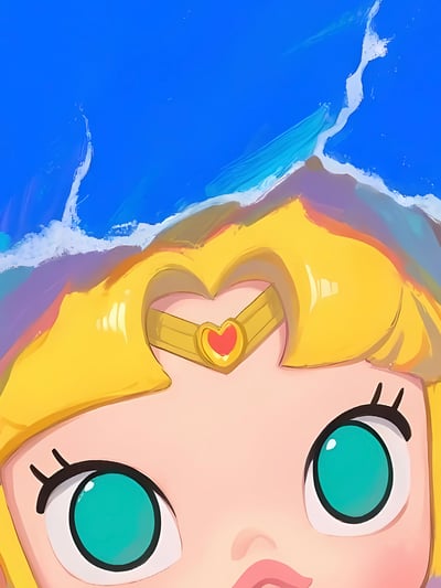 【週邊】星空工作室-塗鴉molly 泡泡瑪特茉莉潮流藝術版畫動畫二次元裝飾畫3