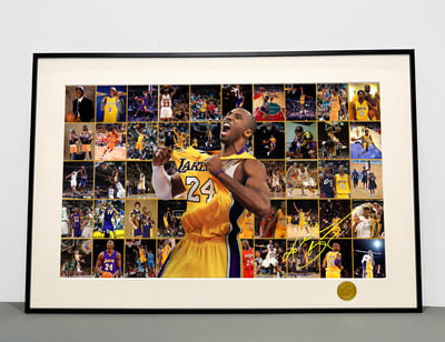 【週邊】H2工作室-NBA科比布萊恩黑曼巴湖人隊裝飾畫6