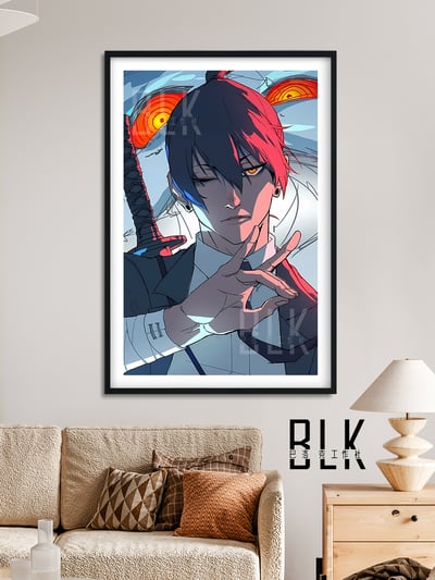 【週邊】巴洛克－鏈鋸人 早川秋 裝飾畫&冰箱貼4