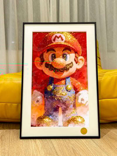【週邊】星空工作室－金色馬里奧A/B版 裝飾畫1