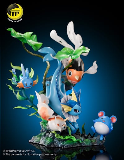 【寶可夢】月影殿-自然系列 水伊布 角金魚 金魚王 水躍魚 瑪力露自然場景4