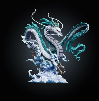 【宮崎駿】wawa-studio－招財系列 招財千尋白龍 賑早見琥珀主6