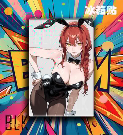 【週邊】巴洛克－鏈鋸人 兔女郎瑪奇瑪 裝飾畫&冰箱貼5