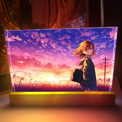 【週邊】阿喵畫社-晚霞 禦坂美琴發光透明卡磚1