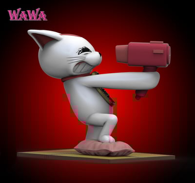 【膽大黨】WAWA studio-當噠當 高速婆婆 招財貓 吹風機高速婆婆7