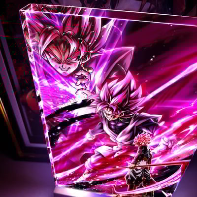 【週邊】阿喵畫社-超級賽亞人桃紅發光卡磚2