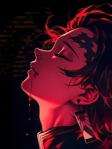 【週邊】巴洛克-血色炭治郎鬼滅之刃無限城篇Tanjirou彌豆子炎柱猗窩座動漫裝飾畫3