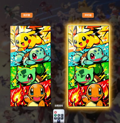 【週邊】阿喵畫社－寶可夢萌寵出擊 御三家 燈帶畫6