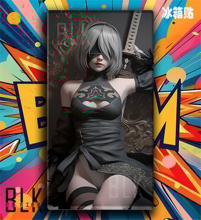 【週邊】巴洛克－尼爾：機械紀元 黑衣2B 裝飾畫 & 冰箱貼5