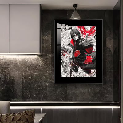 【週邊】橘子工作室－火影忍者 鼬神 黑白漫畫銅版風 裝飾畫4