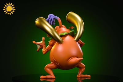 【數碼寶貝】太陽模玩-怪蛙皇 魔音拳2