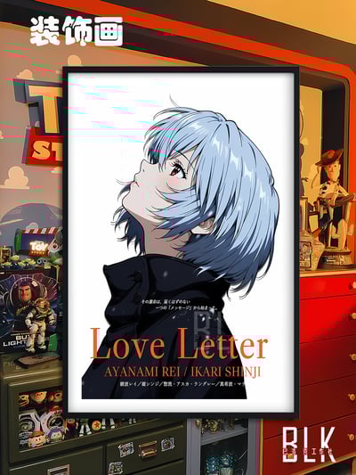 【週邊】巴洛克－新世紀福音戰士 情書明日香＆情書綾波麗 裝飾畫&冰箱貼5