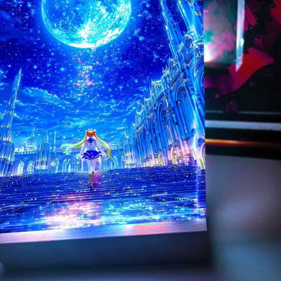 【週邊】阿喵畫社－美少女戰士 水兵月 發光卡磚3