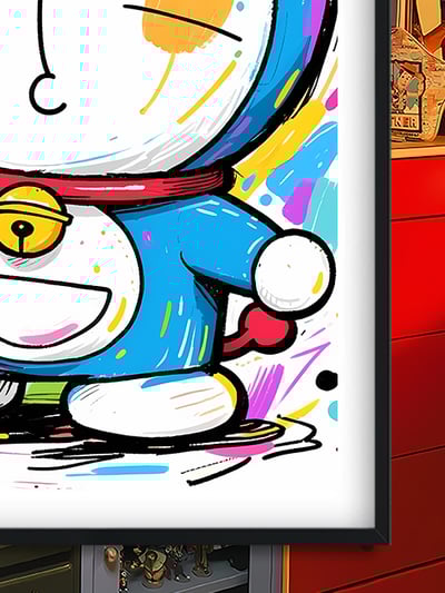 【週邊】巴洛克－哆啦A夢 塗鴉哆啦 裝飾畫 & 冰箱貼3