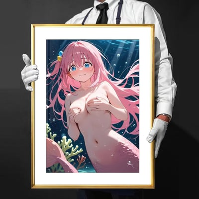 【週邊】千鳥社-波奇醬美人魚孤獨搖滾後藤一里午睡毯地毯裝飾畫4