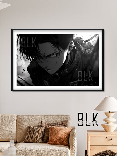 【週邊】巴洛克－進擊的巨人 兵長利威爾 裝飾畫&冰箱貼4