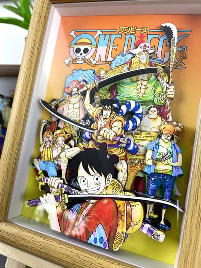 【週邊】萌萌匠-ONE PIECE海賊王草帽團魯夫扉頁大媽大鬍子立體畫8