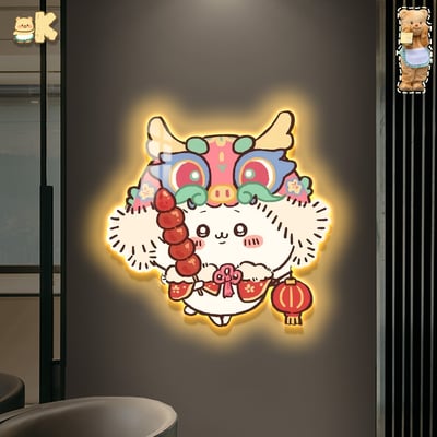 【週邊】阿喵畫社-舞獅烏薩奇燈帶畫3