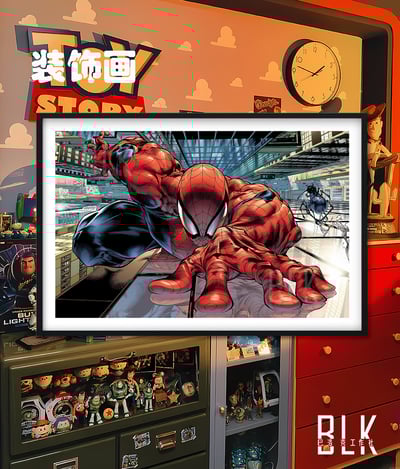 【週邊】巴洛克－漫威 蜘蛛人出擊 裝飾畫＆冰箱貼1