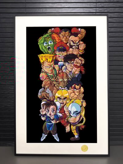 【週邊】H2工作室-Q版街頭霸王 春麗隆肯維加古烈巴洛克布蘭卡裝飾畫2