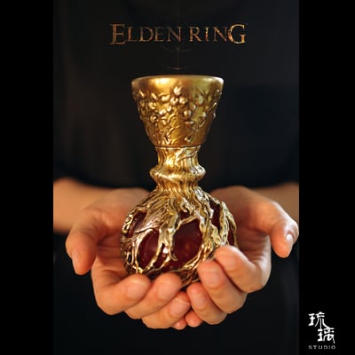 【艾爾登法環】琉璃工作室-艾爾登法環私定道具系列 露滴聖杯瓶3