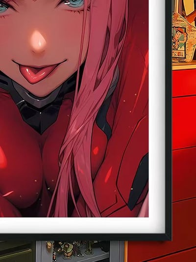 【週邊】巴洛克－DARLING in the FRANXX 紅色零二 裝飾畫 & 冰箱貼3