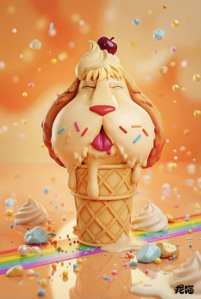 【宮崎駿】龍喵－坊寶寶冰淇淋 茵茵狗冰淇淋4