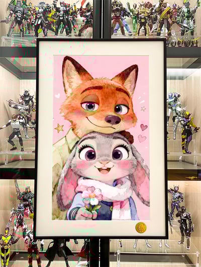 【週邊】星空工作室－動物方城市 粉色動物城 裝飾畫2