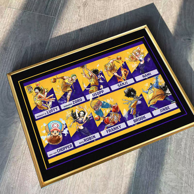 【週邊】千鳥社-海賊王湖人隊草帽團魯夫索隆娜美山治喬巴裝飾畫2