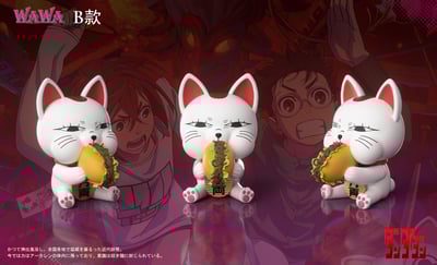 【膽大黨】WAWA studio-高速婆婆招財貓吃漢堡 冰箱貼 手機支架4