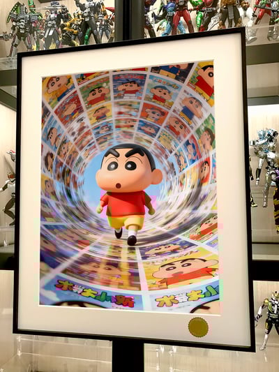【週邊】星空工作室－蠟筆小新 小新時光隧道 裝飾畫2